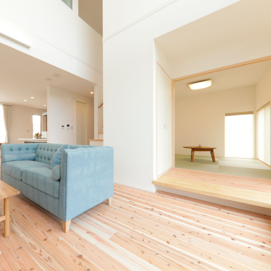 ゆめすみか（吉村一建設） 【兵庫県】ウッドデッキがふたつも！緑豊かな借景を活かした薪ストーブのある家の建築実例画像5