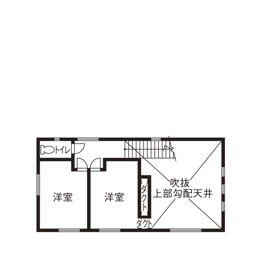 ゆめすみか（吉村一建設） 【3000万円台/大阪/間取り有/全館空調】第一種換気に太陽光発電、ハイスペックに拘る60歳からの家づくりの間取り図（4LDK＋土間リビング）2階