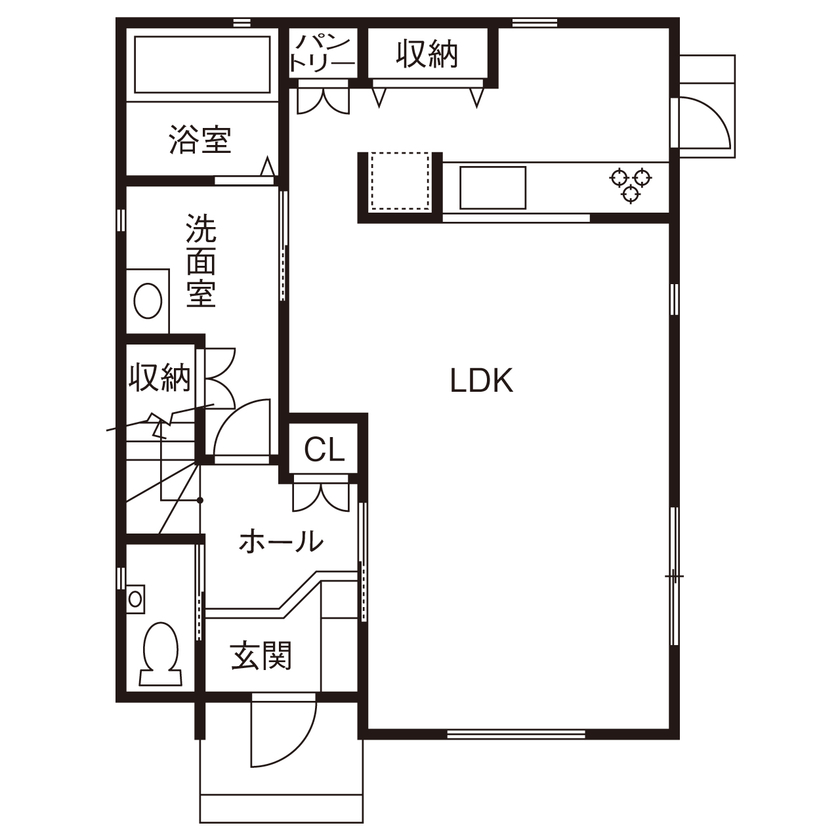 ゆめすみか（吉村一建設） 【大阪府・1500万円～1999万円】シャープなシンプルモダンの外観と北欧風の温かい住空間の間取り図（3LDK）1階