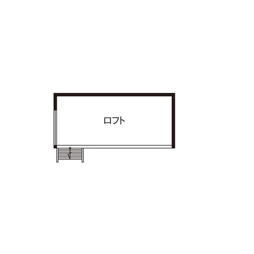 本間工務店 【松戸市/1000万円台/狭小地/2階リビング】敷地を無駄なく活用したビルトインガレージのある住まいの間取り図（1LDK＋ロフト）ロフト
