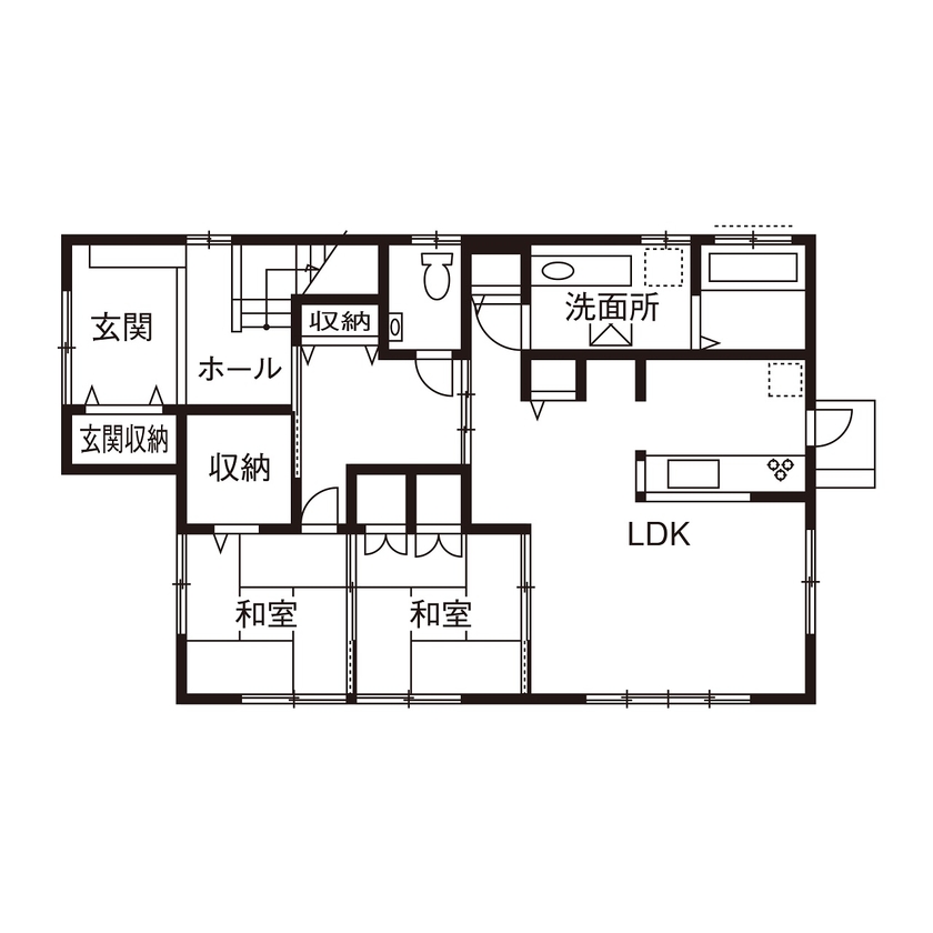 本間工務店 【市川市/4000万円台～/ZEH/防音スタジオ】趣味も家族団欒も叶う理想の空間。バリアフリー設計で快適な生活の間取り図（5K以上）1階