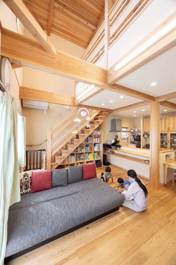 アサヒ開発 【滋賀県栗東市｜平屋風｜間取り図あり】自然素材たっぷり！のびのびと子育てができる、開放的な住まいの建築実例画像4