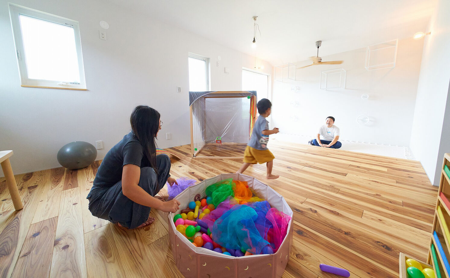 スタジオCoCo-Li 一級建築士事務所 【3000万円台/31坪/子育て】アスレチックネットや吊り輪、うんていも。子ども目線のアイデアあふれる家の建築実例画像16