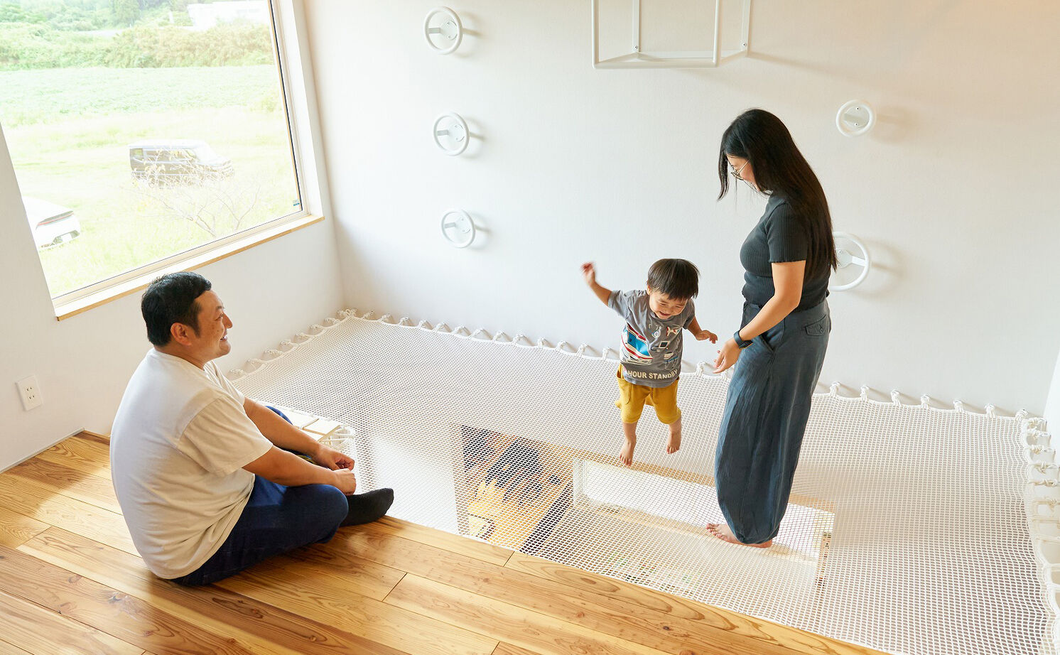 スタジオCoCo-Li 一級建築士事務所 【3000万円台/31坪/子育て】アスレチックネットや吊り輪、うんていも。子ども目線のアイデアあふれる家の建築実例画像17