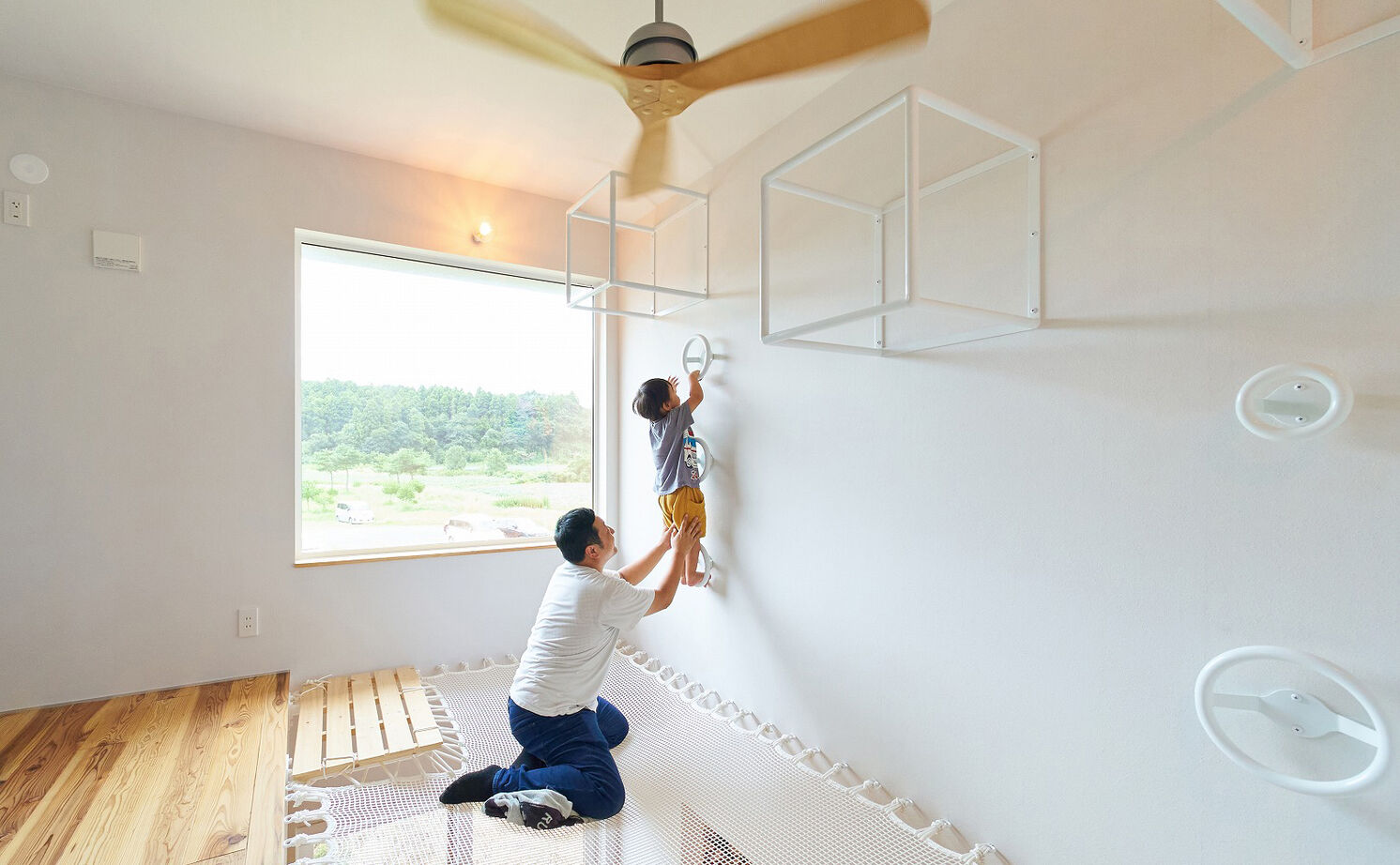 スタジオCoCo-Li 一級建築士事務所 【3000万円台/31坪/子育て】アスレチックネットや吊り輪、うんていも。子ども目線のアイデアあふれる家の建築実例画像19