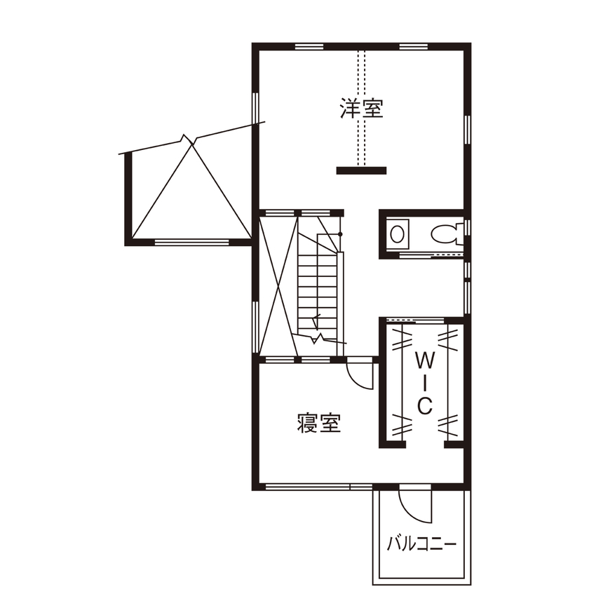ATELIER YI:HAUS (アトリエイハウズ ） 【2000万円台/広い土間/間取り図有】20代夫婦がライフプランを立てて決意。土地探しから始めて理想の家をの間取り図（2LDK）2階
