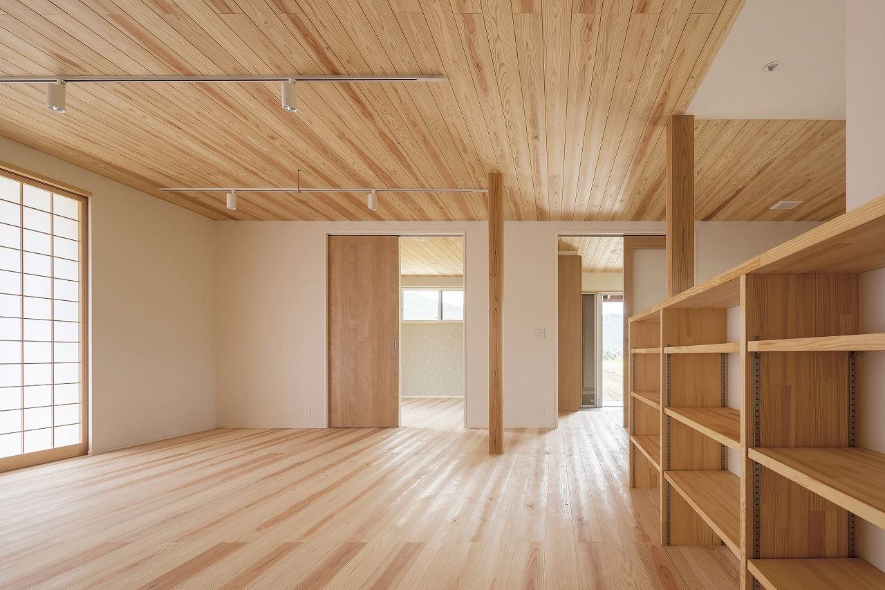 フジコーポレーション 【間取り図あり/3LDK】全居室がウッドデッキにつながる自然素材の平屋の建築実例画像4