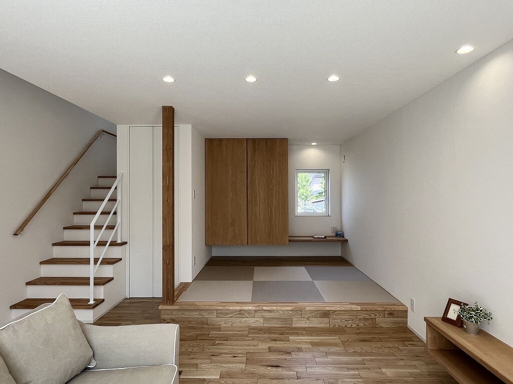 グリートホーム オープンキッチンが主役！質感と動線にこだわったホワイトコーデのお家の建築実例画像9