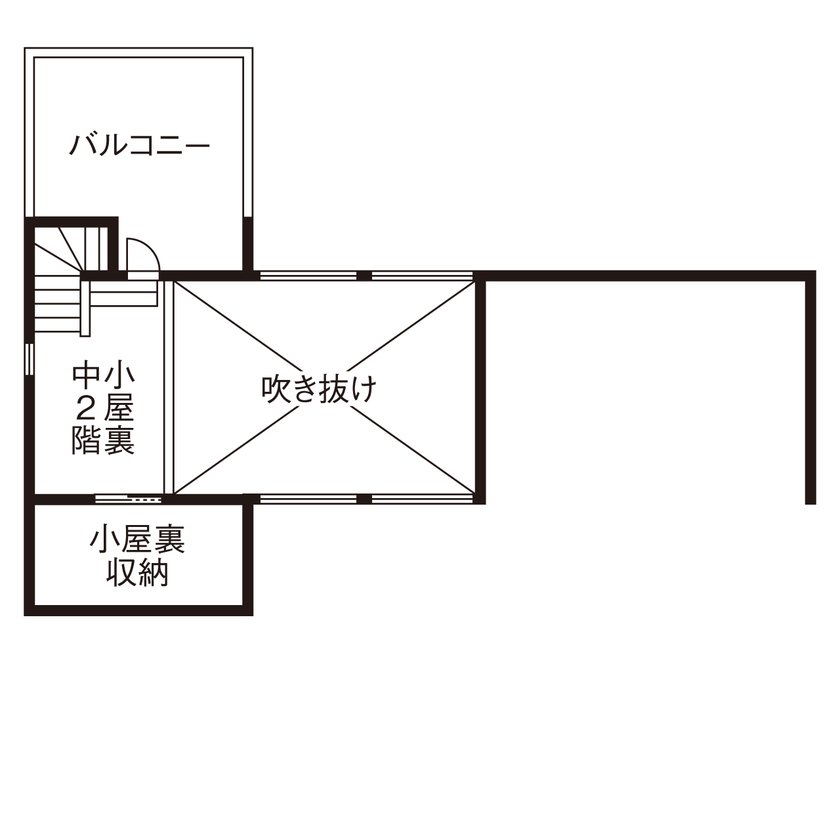Lib Work 【2000万円台前半／平屋/38.5坪/熊本/子ども2人】３世代・６人家族の楽しい暮らしの間取り図（5LDK）小屋裏