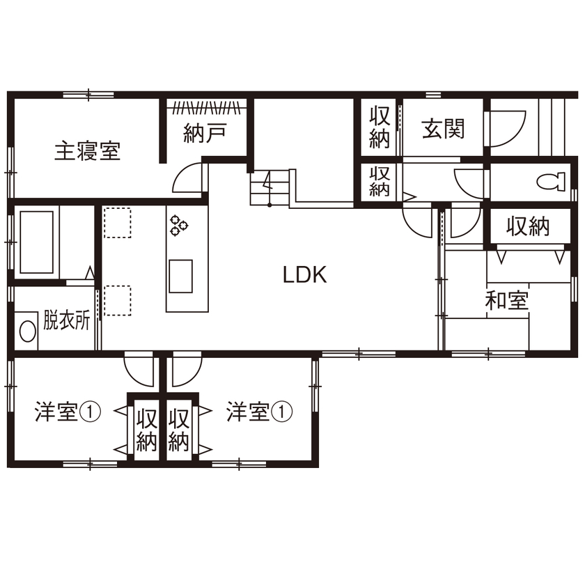 Lib Work 【2000万円台前半／平屋】 20代の家づくりを応援してくれたのは、親身な営業とアイデア豊富な設計士の間取り図（4LDK）1階