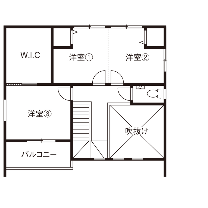Lib Work 【2000万円台前半／吹き抜け/33坪/間取り図有】提案力が決め手。家族みんながぬくもりを感じる陽だまりの家の間取り図（3LDK）2階