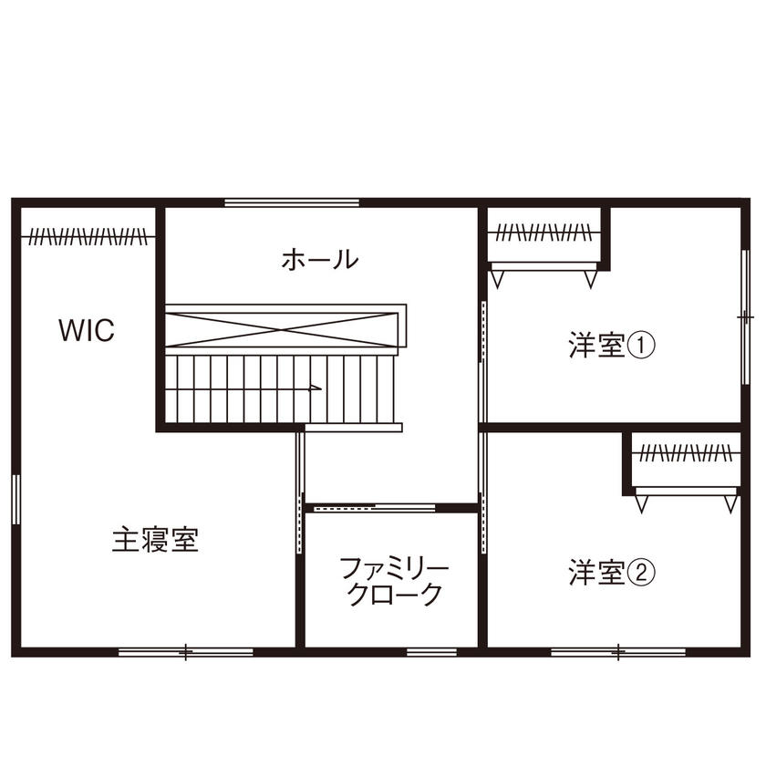 Lib Work 【熊本/吹き抜け/収納充実/間取り図あり】必要なものだけを選んで建てたシンプルだけど豊かな暮らしの間取り図（3LDK）2階