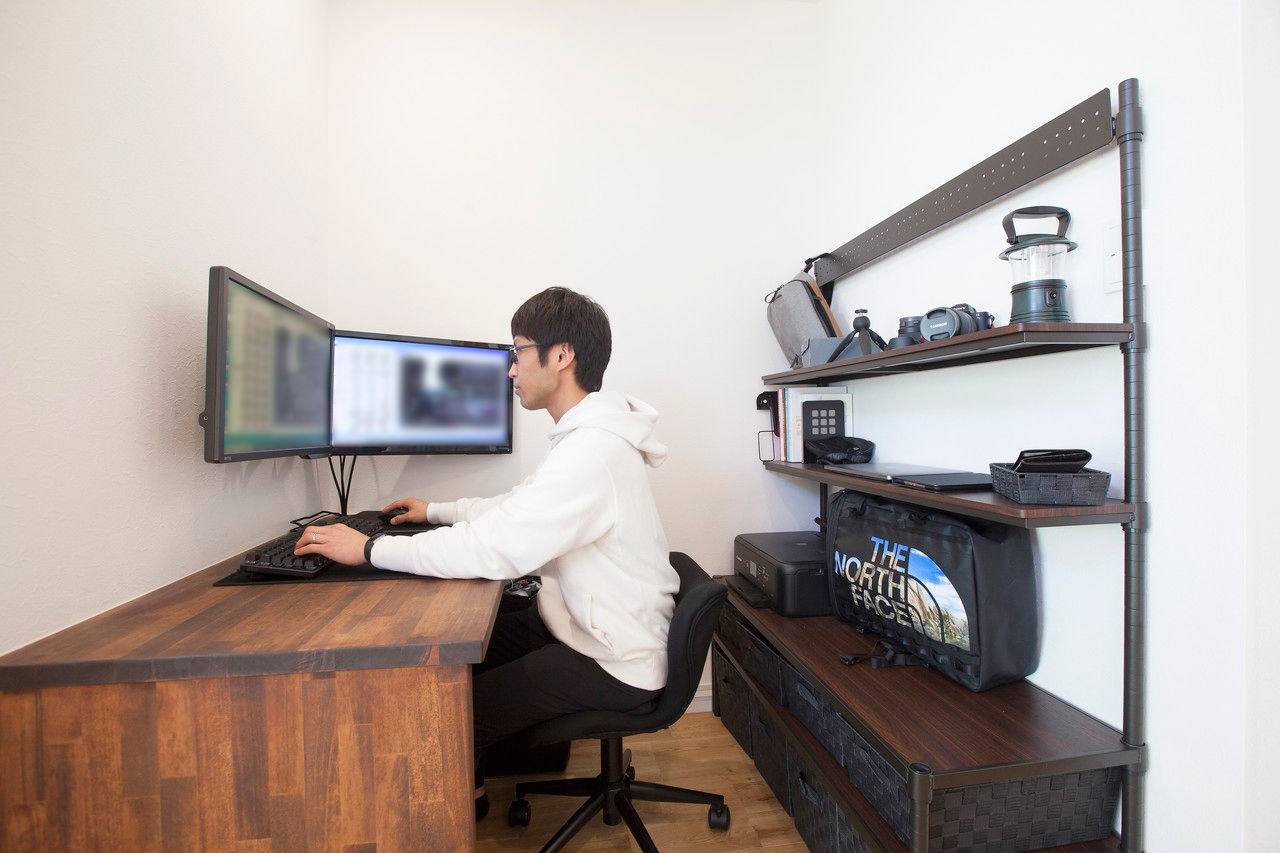 Lib Work 【熊本/2000万円台前半／中二階付き平屋】 勾配天井と高窓で明るく開放感のあるリビングを実現！の建築実例画像5