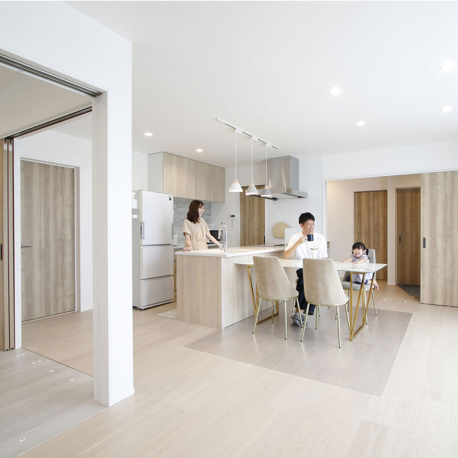 Lib Work 【2000万円台前半・平屋・2LDK・間取り図あり】開放感と統一感を大切に。好きな間取りを実現した平屋の建築実例画像4