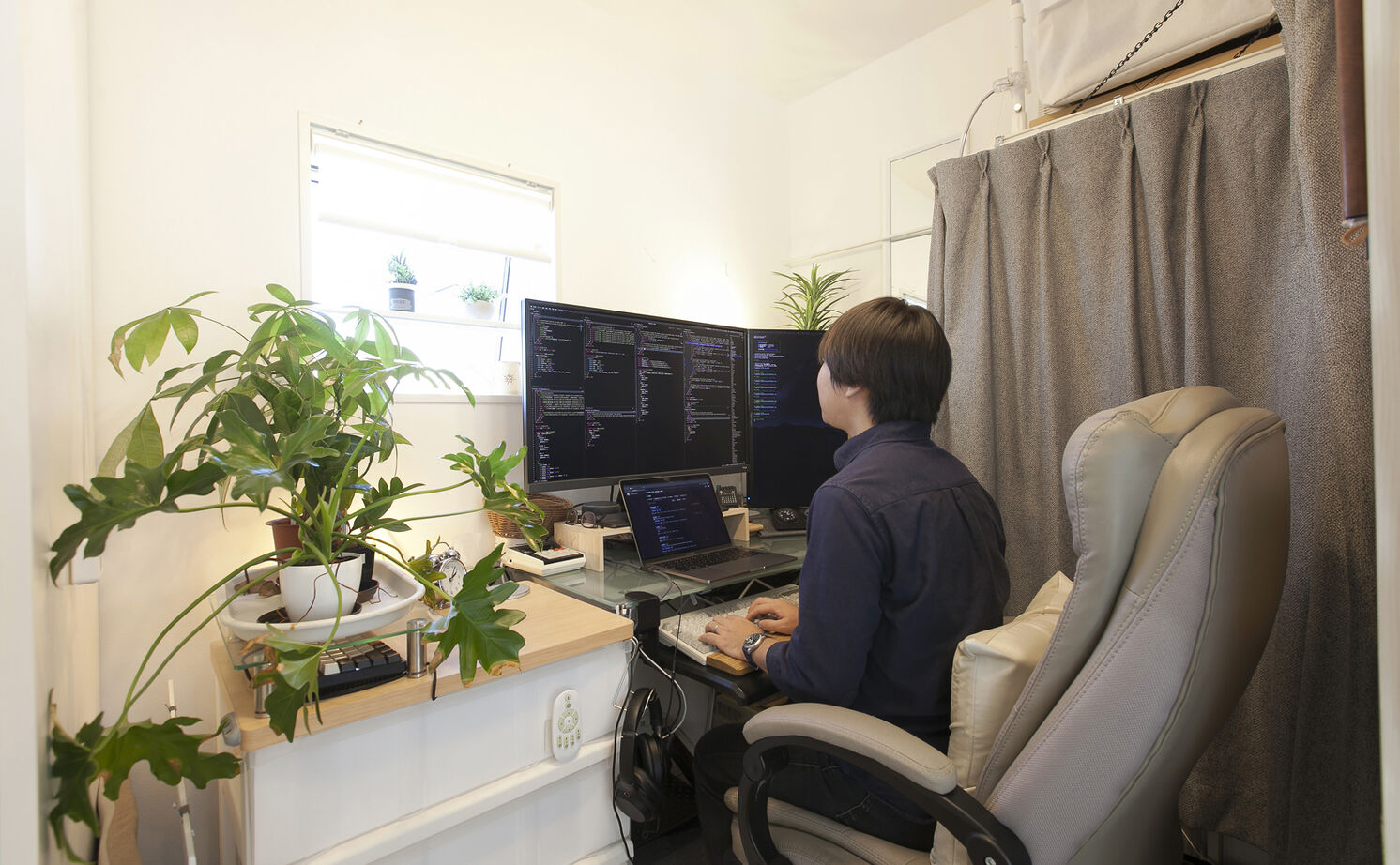 Lib Work 【無印良品の家／吹抜け】大きな窓から光と風が通る、一つの大空間。ライフスタイルに合わせて変えられる家の建築実例画像7