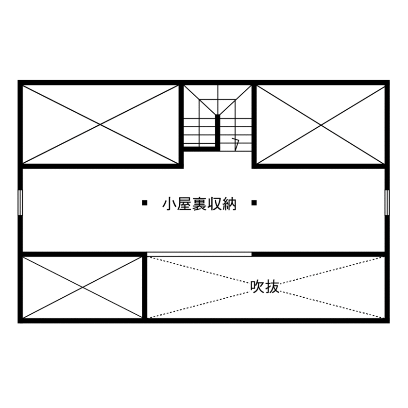 徳田工務店 【37.1坪/宮城県産材78.5％使用】ゆとりと開放感、遊び心も散りばめた「ヴィンテージ」テイストの家の間取り図（3LDK）小屋裏