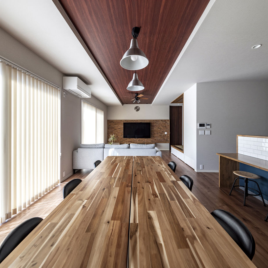 SAI建築社 居心地の良い大空間リビングの平屋の建築実例画像3