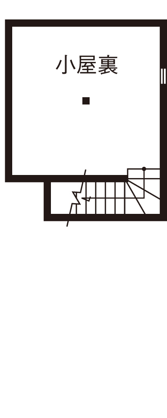 ネクストイノベーション 【愛知県/4000万円以上/50坪台/二世帯住宅/間取り掲載中】アイアンの門扉とその先に広がる中庭。想いを形にの間取り図（1LDK＋3LDK）小屋裏