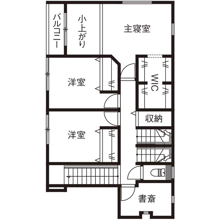ネクストイノベーション 【2000万円台/30坪台/間取り掲載中/屋上】カフェスタイルの寛ぎ空間に、憧れのホームオフィスをの間取り図（4LDK）2階