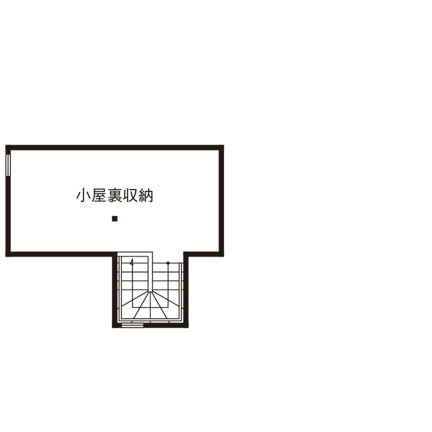 ネクストイノベーション 【2000万円台/30坪台】吹抜けと回遊動線が描く、開放感のあるホテルライクな住まいの間取り図（3LDK）小屋裏
