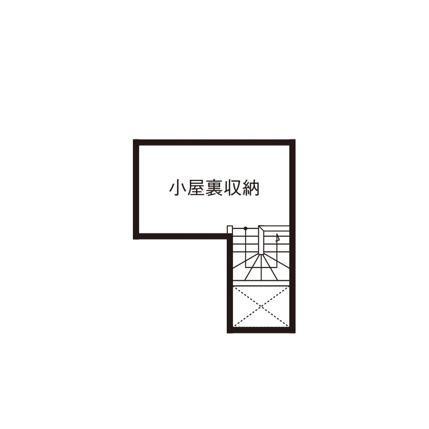 ネクストイノベーション 【2000万円台/40坪台】暮らしやすさとデザイン性を兼ね備えた、理想を叶えるダウンリビングの住まいの間取り図（4LDK）小屋裏