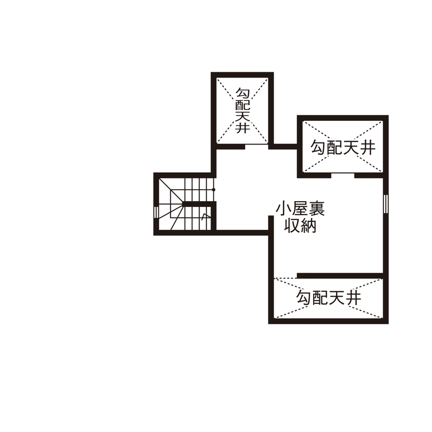 SOLE LIVING（相模原・町田・八王子） 【東京都｜4LDK+ロフト｜薪ストーブ】眺望に回遊動線もこだわりに応える設計力と自然にかこまれる家の間取り図（4LDK＋ロフト）ロフト階