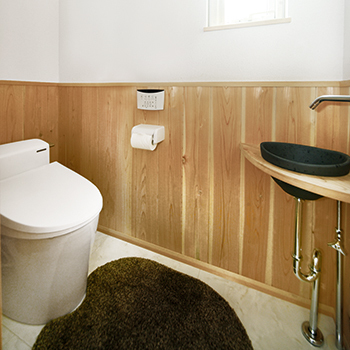 木と漆喰 十津川の家 高槻・池田住宅展示場 【1900万円/間取り図有り/兵庫県川西市】十津川村産直の木とスイス漆喰で建てた、子どもの笑顔が弾ける家の建築実例画像9