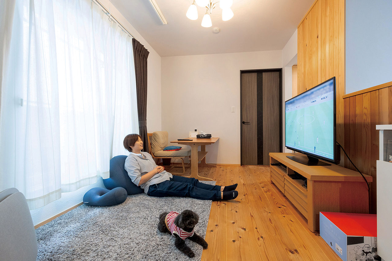 木と漆喰 十津川の家 高槻・池田住宅展示場 【2000万円台/間取り図有り/スキップフロア/高槻市】人にも愛犬にもやさしい「木とスイス漆喰」で建てた家の建築実例画像10