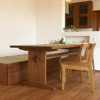 無垢Story 世界に一つだけの造作家具で カフェの様に寛げる空間演出の建築実例画像8