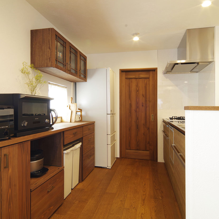 無垢Story 【岐阜県/1000万円台/小さな平屋/20坪台/間取図有】コンパクトな平屋でエコライフ。シックなカフェ風の家の建築実例画像6