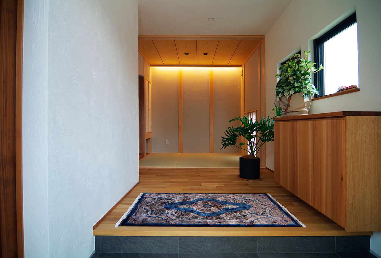 無垢Story 【自然素材×輻射式全館冷暖房】2層吹抜けの大空間がもたらす、開放感を愉しむ家｜間取り図有の建築実例画像8