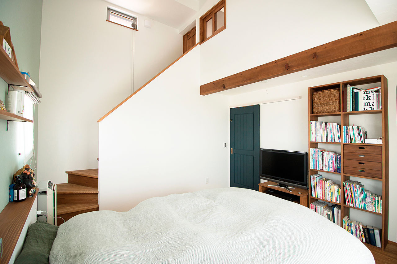 無垢Story 【岐阜県/2000万円台/店舗併設/40坪台/間取図有】カフェのようなリビングと、シンプルなアトリエのある家の建築実例画像9