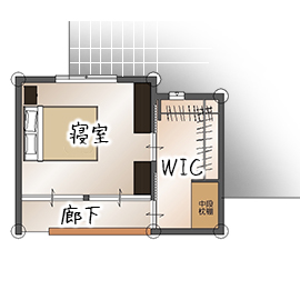 無垢Story 【岐阜県/1000万円台/平屋風/造作家具/和モダン/間取図有】温もり溢れる古民家カフェスタイルの平屋風の家の間取り図（2LDK）2階