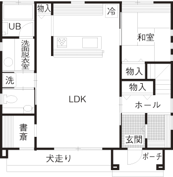 川野工務店 建築家夫妻と共に「憧れ」を追求。気品と上質さを叶えた「お城みたいな家」で笑顔の日々を！の間取り図（3LDK）1階