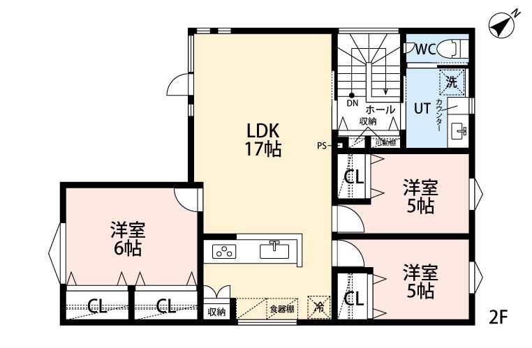 アーキテックプランニング 【2500～3000万円/2階建て】遊びながら、楽しみながら家族の絆を育む家を二世帯住宅で実現の間取り図（３ＬＤＫ＋１ＬＤＫ）１階