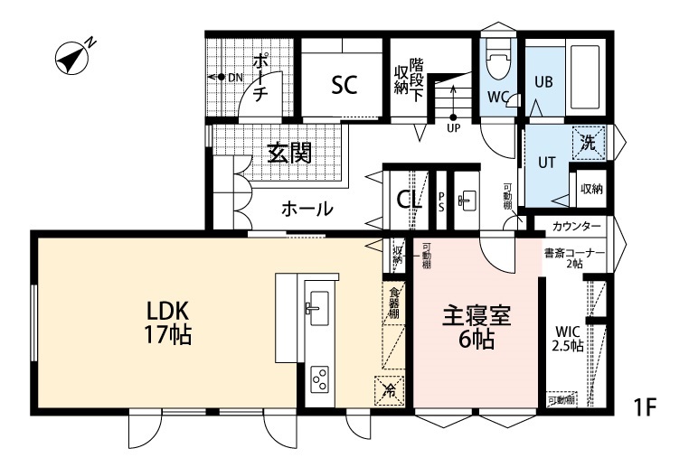 アーキテックプランニング 【2500～3000万円/2階建て】遊びながら、楽しみながら家族の絆を育む家を二世帯住宅で実現の間取り図（３ＬＤＫ＋１ＬＤＫ）２階