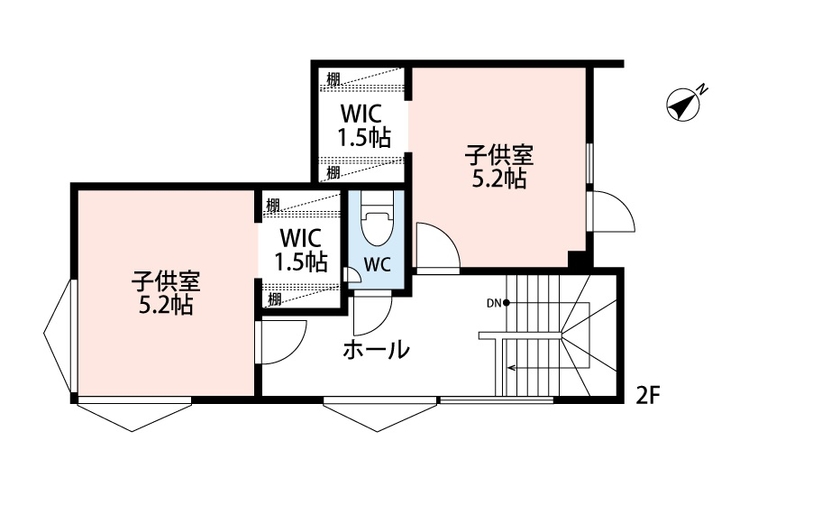アーキテックプランニング [2000万円台]家全体がアートギャラリーのような空間、海外のインテリアも参考にしたこだわりたっぷりの住まいの間取り図（4LDK）2階