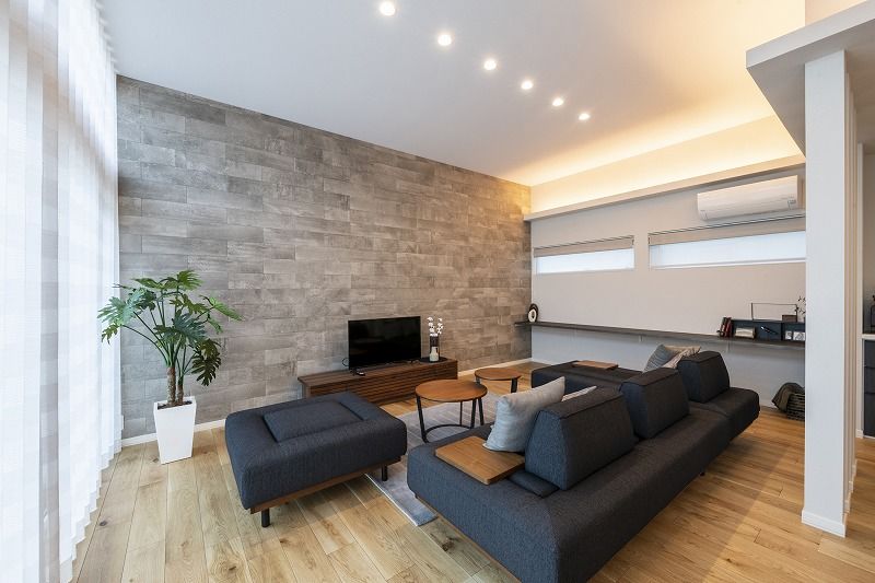 アーキテックプランニング 【ルームツアーあり/江別市/3217万円/3LDK間取図/33.07坪】ハイ天井や大きな窓で開放感を演出した平屋の建築実例画像