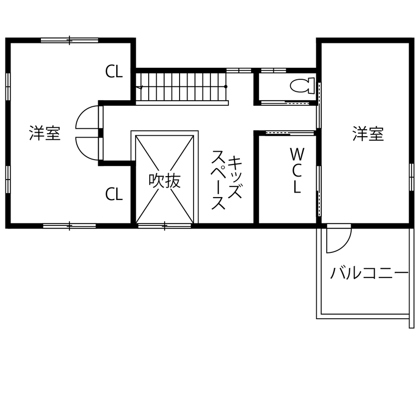 クライツ 【滋賀県大津市／2900万円】ガルバリウム鋼板×サイディングのスタイリッシュデザイン。職住一体の住まいの間取り図（3LDK＋WIC）2階