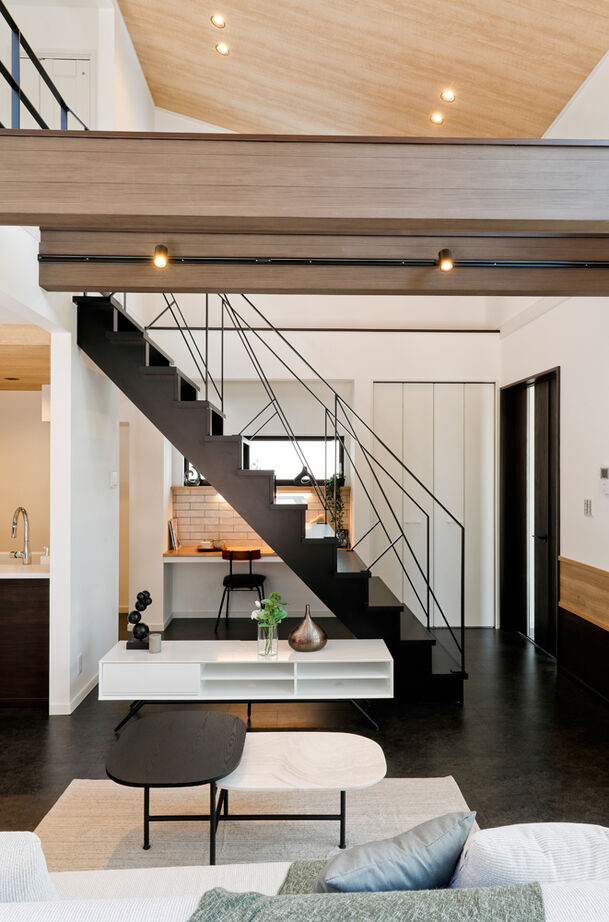 野村工務店 平屋風の風格ある外観と、ワンフロア完結の間取り。プライベート感のある大空間LDKの建築実例画像7