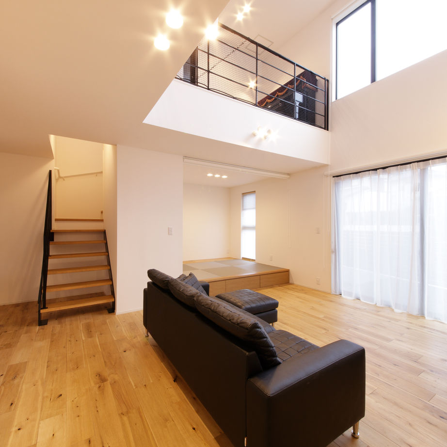 ディー・アンド・エイチ 【福岡/吹抜け/ウッドデッキ/高気密高断熱】憧れのアイランドキッチン　家族がどこにいても気配がわかるの建築実例画像6