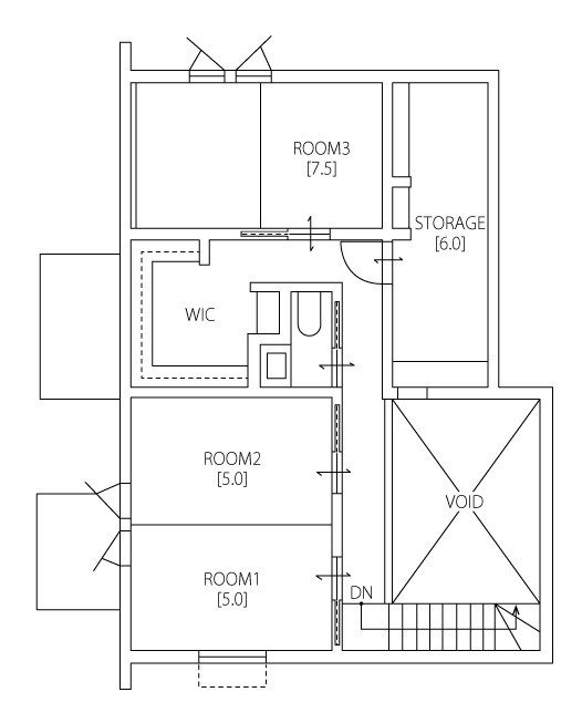 KASHII DESIGN HOME / 香椎建設 【間取り図有/3LDK/39.8坪】外観も内観もこだわりがいっぱい！「simple雑貨店」がテーマの土間の家の間取り図（3LDK＋小屋裏収納　）2階