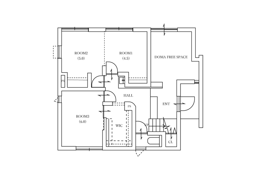 KASHII DESIGN HOME / 香椎建設 【間取り図有/二階リビング/3LDK＋土間スペース】　非日常のホテルライクな住まい。憧れのSEASIDE LIFEの間取り図（3LDK＋土間スペース）1階