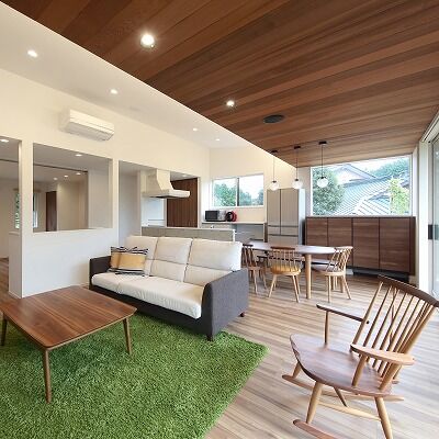 マスケン 【平屋/40.5坪/3,500～3,999万円】ワイドビューで景色が溶け込む。光を意識した癒しの平屋の建築実例画像6