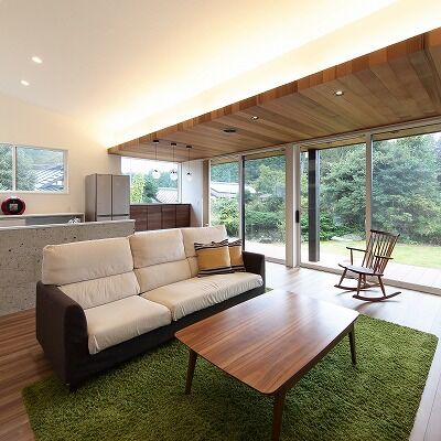 マスケン 【平屋/40.5坪/3,500～3,999万円】ワイドビューで景色が溶け込む。光を意識した癒しの平屋の建築実例画像7