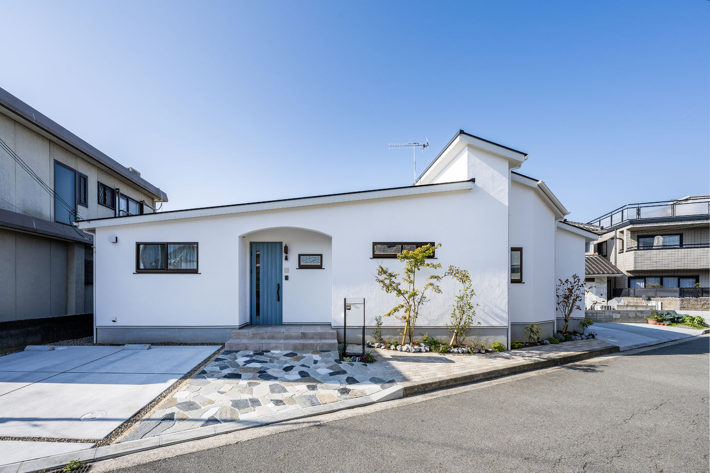 コーヨーテック＜無添加住宅＞ 【無添加住宅/兵庫県加古郡/2000万円台】三角形の土地を活かした、可愛い平屋のお家の建築実例画像