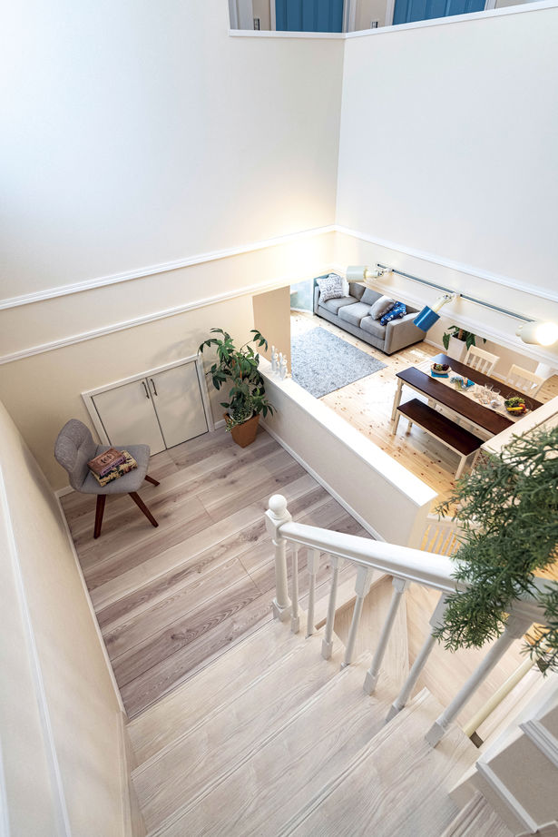 セルコホーム福岡西・宗像（福岡住宅） 【30坪台/スキップフロア/吹抜け】吹抜けが家族の空間をつなぐ、スキップフロアのあるお家の建築実例画像8