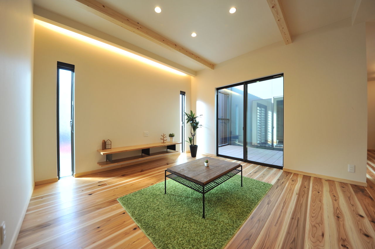 エスクリエイト　 【平屋/南大阪/2000万円台/間取り図有】「S-CUBE」杉の無垢フローリングに土佐和紙の壁紙、ZEH仕様の平屋の建築実例画像6