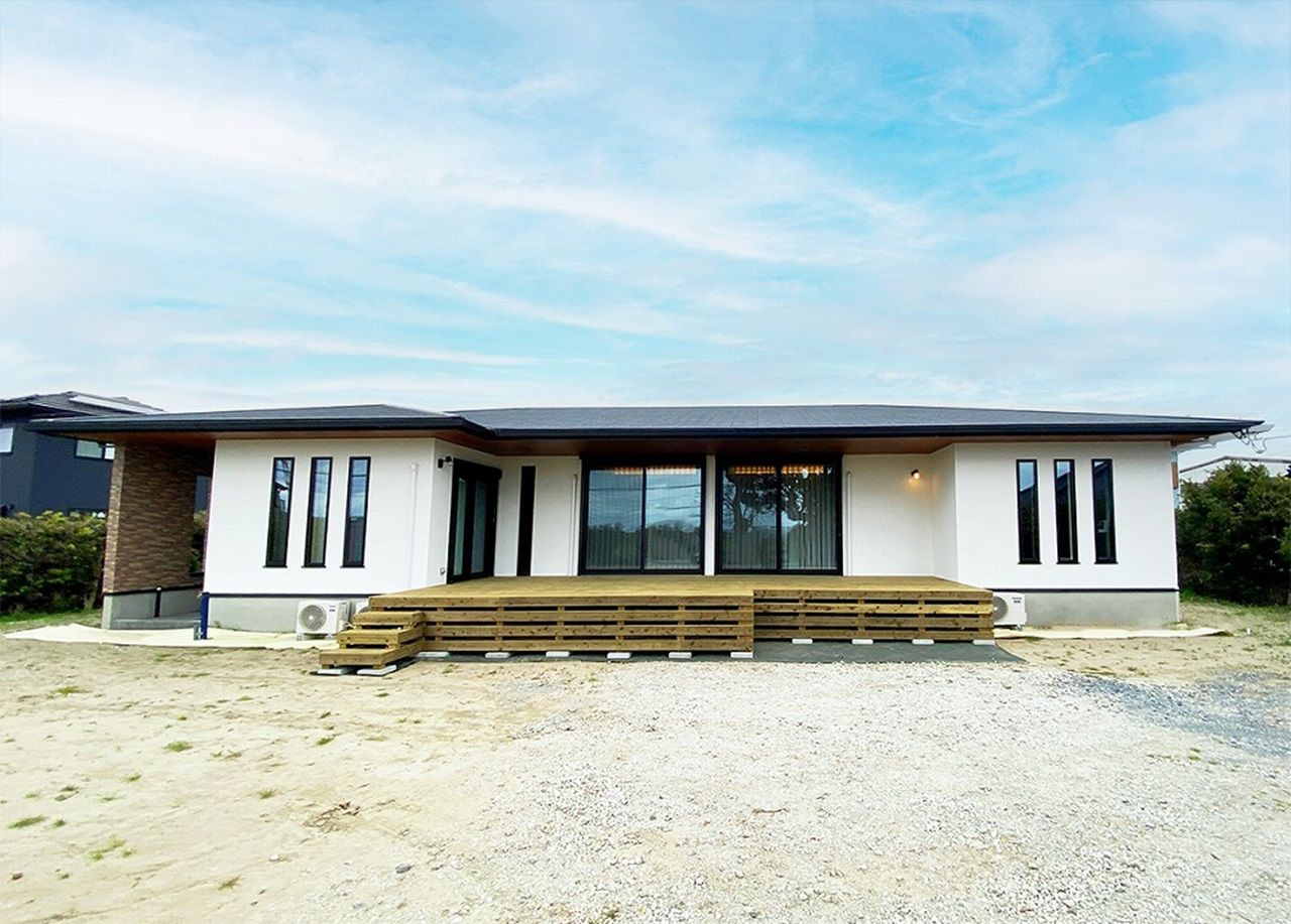 太陽ハウス 【茨城県/38坪/平屋】細部までこだわった非日常的な空間演出が魅力。和モダンな平屋の住まいの建築実例画像