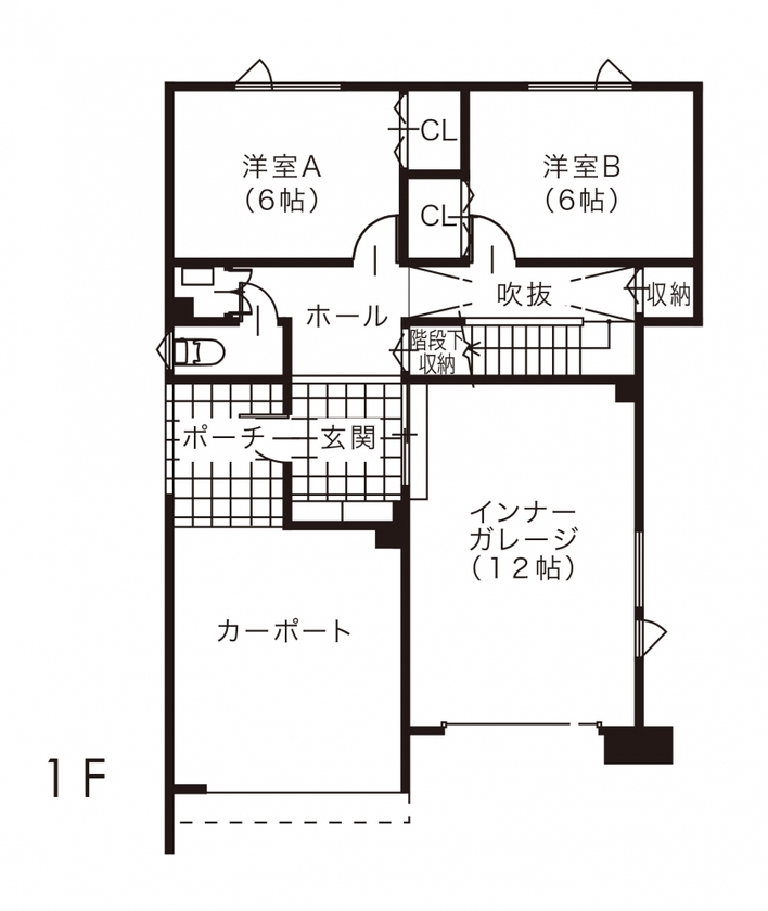 バリューホーム 【2500～3000万円】外観はクールに、室内は温もりあふれる無垢で仕上げた「愛車と暮らす」家の間取り図（3LDK）